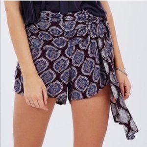 Free People Medallion Print Tie Waist Shorts